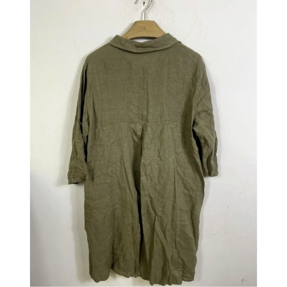 Elena Baldi Pure Linen Dress Made in Italy - Picture 2 of 4